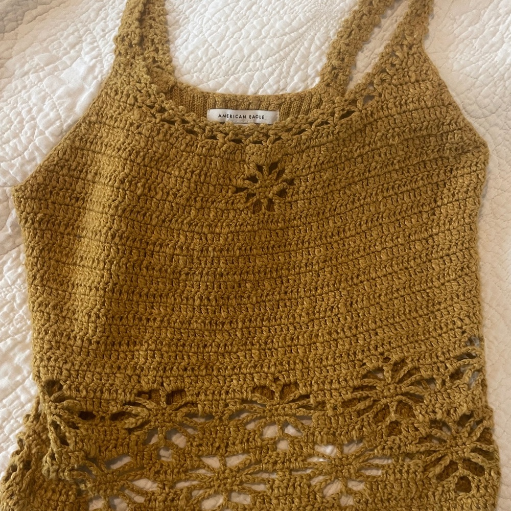 AE American Eagle Crocheted Tank Top